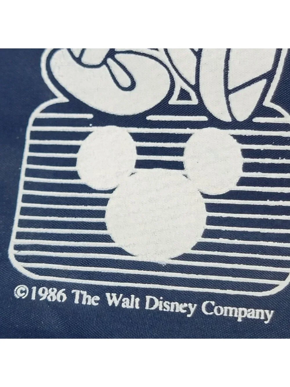 Vintage 80s Disney Backpack Vinyl Pinocchio Bag Blue White Medium Women Child